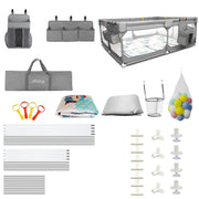 View Baby Playpen with Mat 75"*59", Extra Large Playpen for Babies and Toddlers with Storage Bag, BPA-Free, Non-Toxic, Safe No Gaps Playards for Babies, Sturdy Safety Play Yard for Indoor Outdoor Fun, Grey image 1