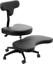 View Cross-Legged Office Chair – Adjustable Height Floor Chair with Back Support for Yoga, Meditation, and ADHD (Black, CHAIR-CL02B-R) image 1