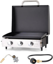 View Burner Gas grill with side burner and enameled cast iron grille 42,000BTU outdoor cooking stainless steel propane grill Garden grill image 1