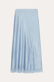 View Brooke Silk Charmeuse Lace Trim Skirt image 5