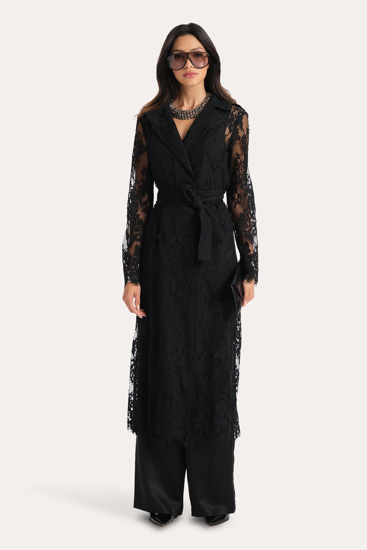 Alix Lace Trench Coat