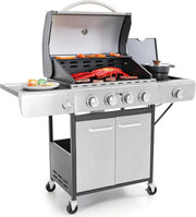 View Burner Propane Gas BBQ Grill with Side Burner & Porcelain-Enameled Cast Iron Grates, 42,000 BTU Output Stainless Steel Grill for Outdoor Cooking Kitchen and Patio Backyard Barbecue-Captiva image 5