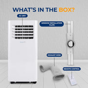 View Portable Air Conditioner– 8,000 BTU 3-in-1 AC Unit with Cooling, Dehumidifier & Fan –w/ Remote Control, Window Mount Kit, Wheels, Quiet Operation for Rooms up to 300 sq ft image 3