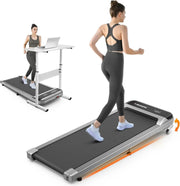View Walking Pad, Under Desk Treadmill with Incline for Home Office 2.5HP Portable Walking Treadmill with 280 Lbs Weight Capacity Walking Machine, Remote Control, LED Display image 1