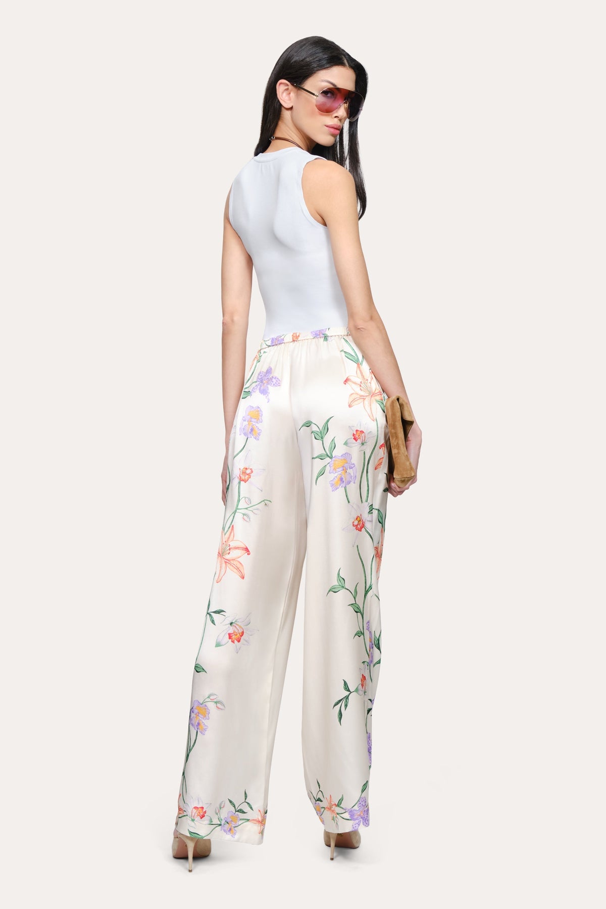 Frances Floral Silk Pant