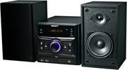 View Bluetooth Stereo System, CD Player, Wireless Streaming, MP3, USB, Audio in, FM Radio, 30W, Micro Sound System image 1
