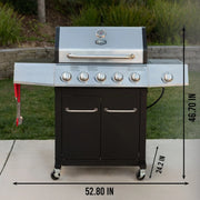 View Grill 5-Burner Propane Gas Grill with Side Burner image 4