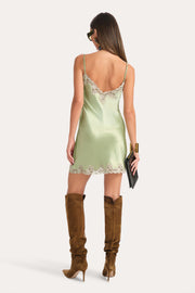 View Bria Silk Lace Slip Dress image 3