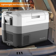 View Portable Car Refrigerator, -14.8℃ to 50℃, 58-Quart Compressor Travel Fridge with Two-way Open Door, Operating Panel, Groove Design, Compact RV Freezer and Cooler for Outdoor and Home Use image 6