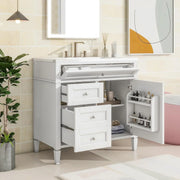 View 36" Bathroom Vanity with Single Sink Combo, Modern Undermount Bathroom Sink Cabinet with 2 Drawers and a Tip-Out Drawer, Freestanding Bathroom Vanities, Soft Closing, Solid Wood Frame image 2