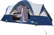 View Camping Tent 10-Person-Family Tents, Parties, Music Festival Tent, Big, Easy Up, 5 Large Mesh Windows, Double Layer, 2 Room, Waterproof, Weather Resistant, 18ft x 9ft x78in image 1