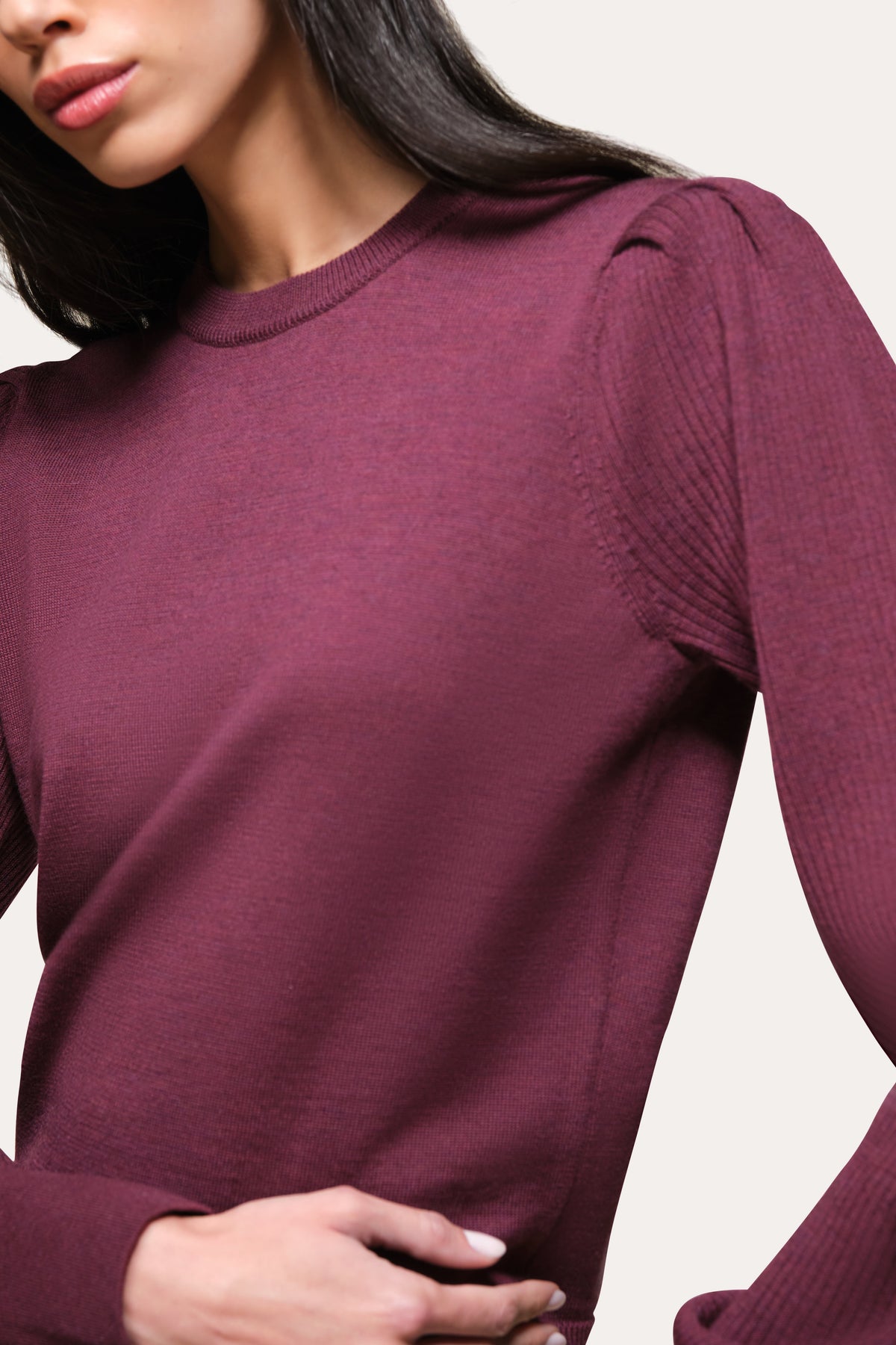 Wool Blouson Sweater