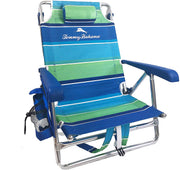View 2 Backpack Beach Chairs with Storage Pouch and Towel Bar image 2