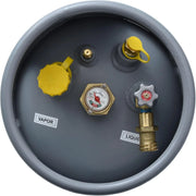 View Steel Forklift Propane Tank Cylinder with Built-in Gauge, Gray-Flame King image 4