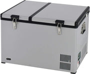 View FM-65G 65 Quart Portable Refrigerator and Deep, AC 110V/ DC 12V, Real Chest Freezer for Car, Home, Camping, and RV with-8掳F to 50掳F Temperature Range, Gray, One Size image 1