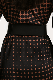 View Round Buckle Leather Belt image 3