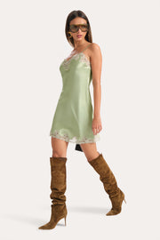 View Bria Silk Lace Slip Dress image 4