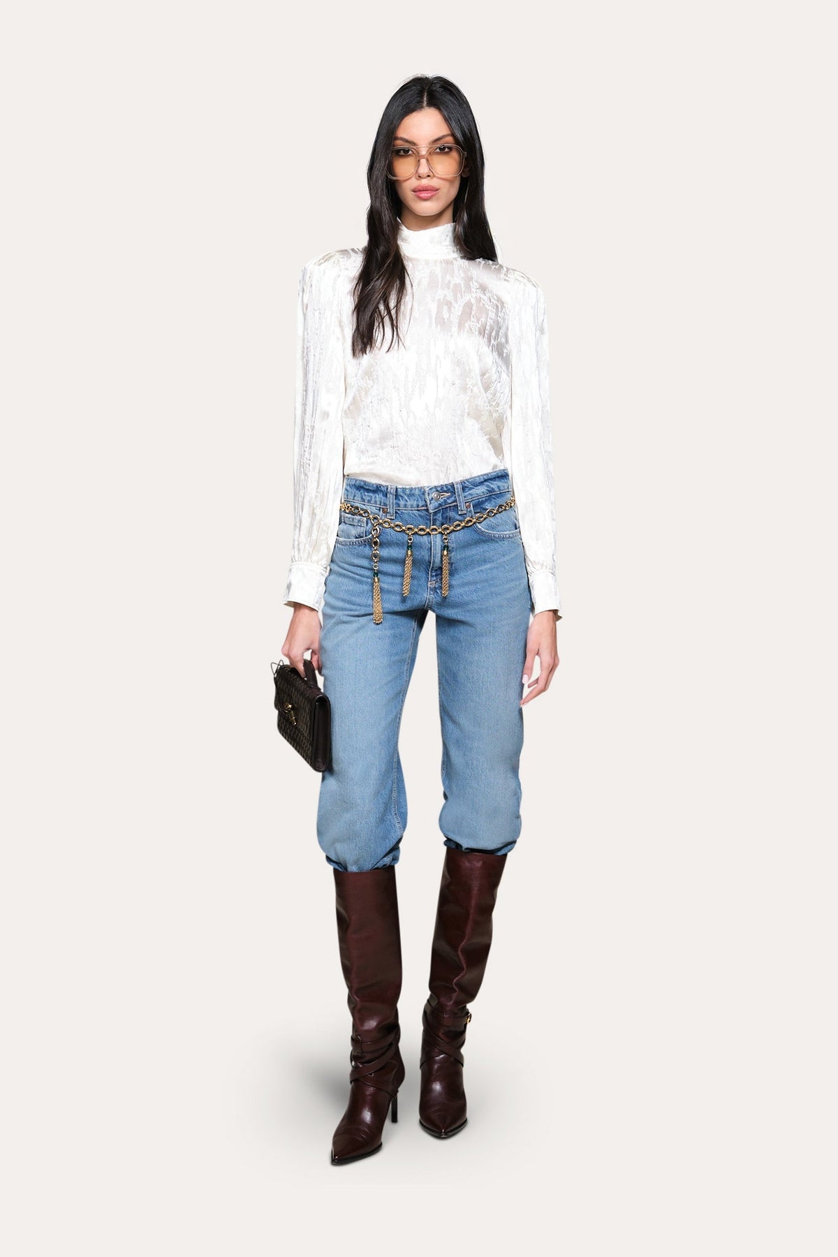 Silk Jacquard Blouse