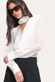 View Chiffon Button Down Shirt image 3