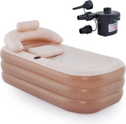 View Inflatable Adult Bath Tub, Free-Standing Blow Up Bathtub with Foldable Portable Feature for Adult Spa with Electric Air Pump (High-Density PVC) image 1