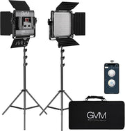 View 2 Pack LED Video Lighting Kits with APP Control, Bi-Color Variable 2300K~6800K with Digital Display Brightness of 10~100% for Video Photography, CRI97+ TLCI97 Led Video Light Panel +Barndoor image 1