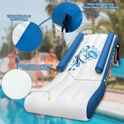 View Pontoon Waterfall Slide, Inflatable Pontoon Boat Water Slide for Kids Backyard Pool Sea, Electric Air Pump & Storage Bag image 3