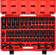 View 02448A 1/2" Drive Master Impact Socket Set, 65 Piece, Standard SAE (3/8"-1-1/4") & Metric (10-24 mm) Sizes, Deep & Shallow Kit, Includes Adapters & Ratchet Handle image 2