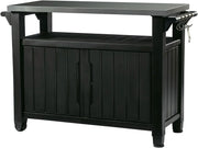 View Outdoor Rolling Table Cart for Food Prep, Storage, Bar & Grill, Dark Brown image 1