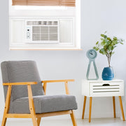 View A 5000 calorie heating/cooling window air conditioner and dehumidifier, suitable for apartments, living rooms, bathrooms and small rooms with an area of no more than 150 square feet. The quiet window air conditioner is equipped with a remote control. image 2