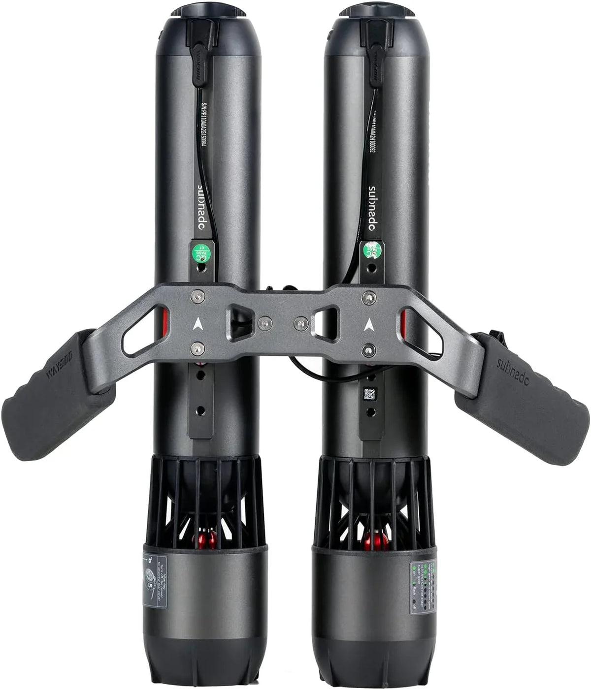 Twin Engine Handle Bracket+ Underwater Scooter 2 Packs with 2 handgrips, 2 Arm Mount Kits, 2 Accessories Mount Rings