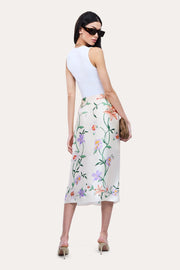 View Frances Floral Silk Midi Skirt image 3