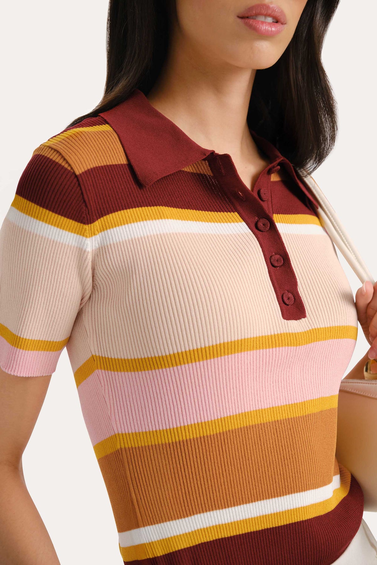 Sylvie Striped Polo Shirt