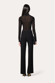 View Silk Pointelle Turtleneck Sweater image 3