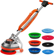 View Commercial Floor Scrubber Machine with Brushes and Pads, Heavy Duty Floor Buffer Polisher and Cleaner- Deep Cleaning Tile and Grout, Hardwood Floors and Carpets without Getting on Hands and Knees image 1