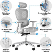 View Ergonomic Office Chair – High Back Mesh Desk Chair with 3D Adjustable Armrests, Wheels, for Home and Office (Black) image 3