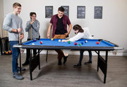 View Fairmont 6 Ft Portable Pool Table, Adults Folding Billiards Tables for Game Room with Easy Foldable Storage, Includes Full Set of Billiard Balls, Cues, Chalk & Brush image 3