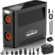 View Tire Inflator Portable Air Compressor, Rechargeable Electric Paddle Board Pump 150PSI, 3X Faster Inflation 9 Pump Modes,Auto Air Pump for Car Tires Motorcycle Bike Ball SUP Tent Kayak Float image 1