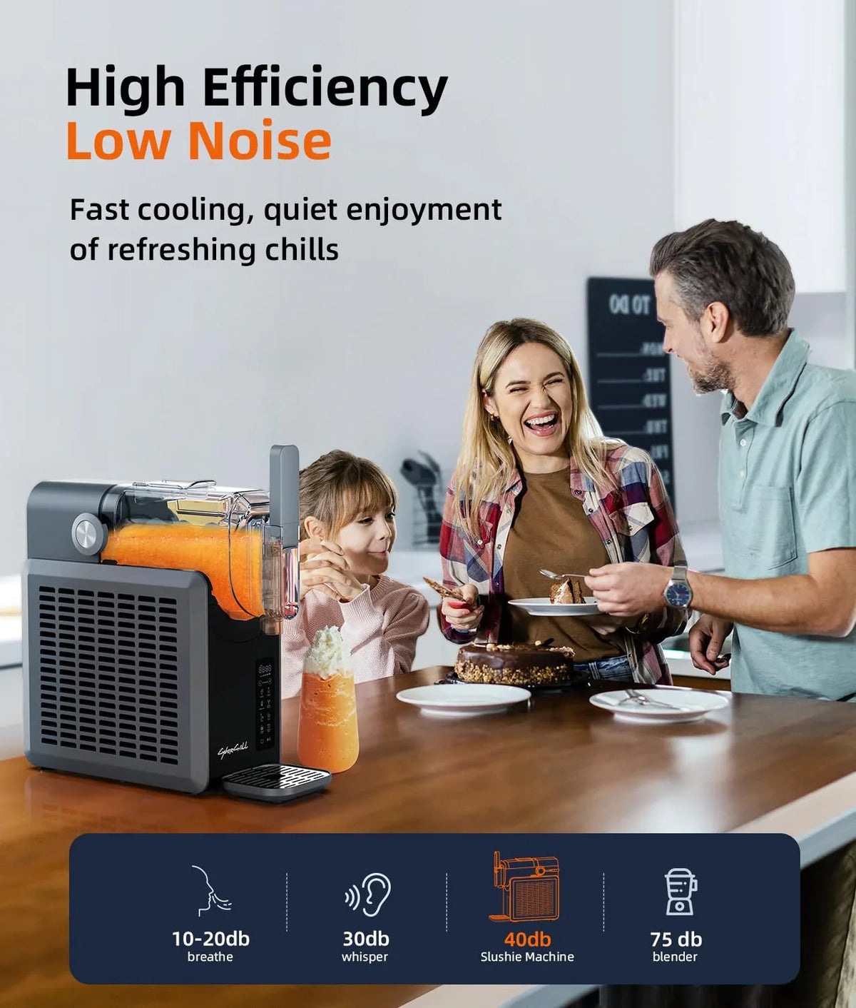 Slushie Machine,24-Hour Delay Start&Cold Retention, 68 oz Slushy Machine with Self-Cleaning Function, Frozen Drink Maker with 5 Preset Programs,Frozen Margaritas, Frappés, and More