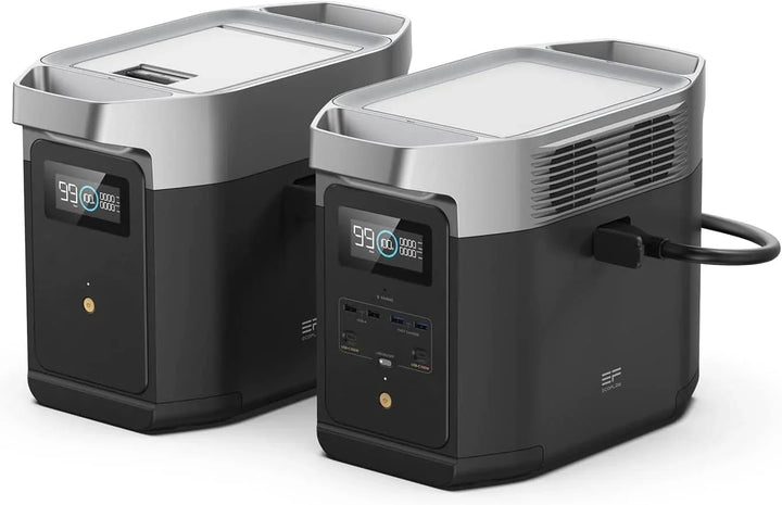 Portable Power Station DELTA 2, 1024Wh LiFePO4 (LFP) Battery, 1800W AC/100W USB-C Output, Solar Generator(Solar Panel Optional) for Home Backup Power, Camping & RVs