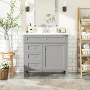 View 36" Bathroom Vanity with Single Sink Combo, Modern Undermount Bathroom Sink Cabinet with 2 Drawers and a Tip-Out Drawer, Freestanding Bathroom Vanities, Soft Closing, Solid Wood Frame image 6