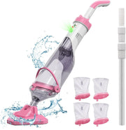 View Pool Vacuum for Above Ground Pool with a Telescopic Pole, Running time up to 1H, T403 Handheld Rechargeable Pool Cleaner with Powerful Suction up to 18.5 gallons/min, Ideal for Leaves, Debris image 1