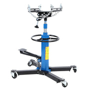 View 1660 Pounds Hydraulic Car Transmission Jack Vertical Lift with 360° Swivel Wheel Pedal ,Blue,33"-70"(0.75Ton) image 1