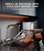 View Nugget Ice Maker Countertop, Smart Pebble Ice Machine with APP Control, 44 lbs/24H Soft Pellet Chewable Ice with Self-Cleaning, Stainless Steel image 5