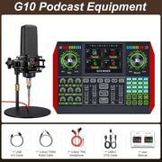 View Podcast Equipment Bundle,with 3.5mm Condenser Microphone & Live Sound Card - Audio Mixer for Streaming, PC/Mobile Live Singing, Gaming Content Creators, Soundboard with USB Computer Interface image 3
