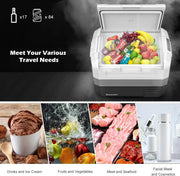 View Portable Car Refrigerator, -14.8℃ to 50℃, 58-Quart Compressor Travel Fridge with Two-way Open Door, Operating Panel, Groove Design, Compact RV Freezer and Cooler for Outdoor and Home Use image 2