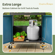 View Burner Propane Gas BBQ Grill with Side Burner & Porcelain-Enameled Cast Iron Grates, 42,000 BTU Output Stainless Steel Grill for Outdoor Cooking Kitchen and Patio Backyard Barbecue-Captiva image 4