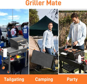 View Portable Outdoor Grill Table, Folding Grill Cart Solid and Sturdy, Blackstone Griddle Stand Large Space, Blackstone Table with Paper Towel Holder, Grill Stand for Blackstone Griddle, Ninja Grills etc image 3