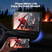 View Wireless Apple Carplay Screen for Car 4K Dash Cam, 9" Portable Apple Carplay & Android Auto Car Stereo, with 1080p Backup Camera, GPS Navigation/Mirror Link/Voice Control/Bluetooth image 2