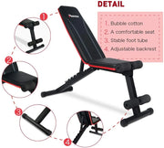 View Adjustable Weight Bench Full Body Workout Multi-Purpose image 3