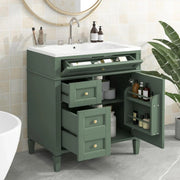 View 36" Bathroom Vanity with Single Sink Combo, Modern Undermount Bathroom Sink Cabinet with 2 Drawers and a Tip-Out Drawer, Freestanding Bathroom Vanities, Soft Closing, Solid Wood Frame image 1